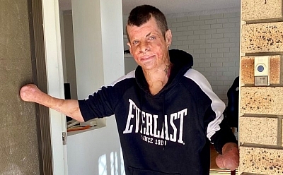 Robbie standing in the doorway